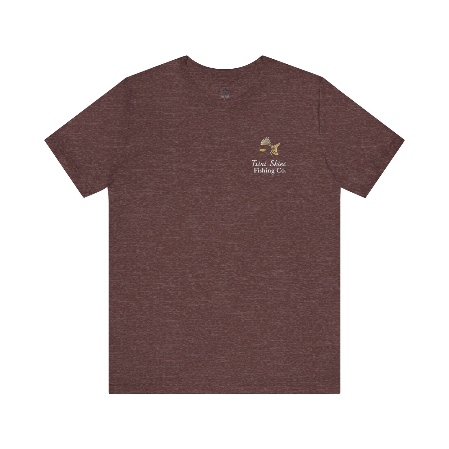 This is the Good Life Fishing Tee Trini Skies Fishing Co. Saltwater Lifestyle Shirt Red Drum Tee