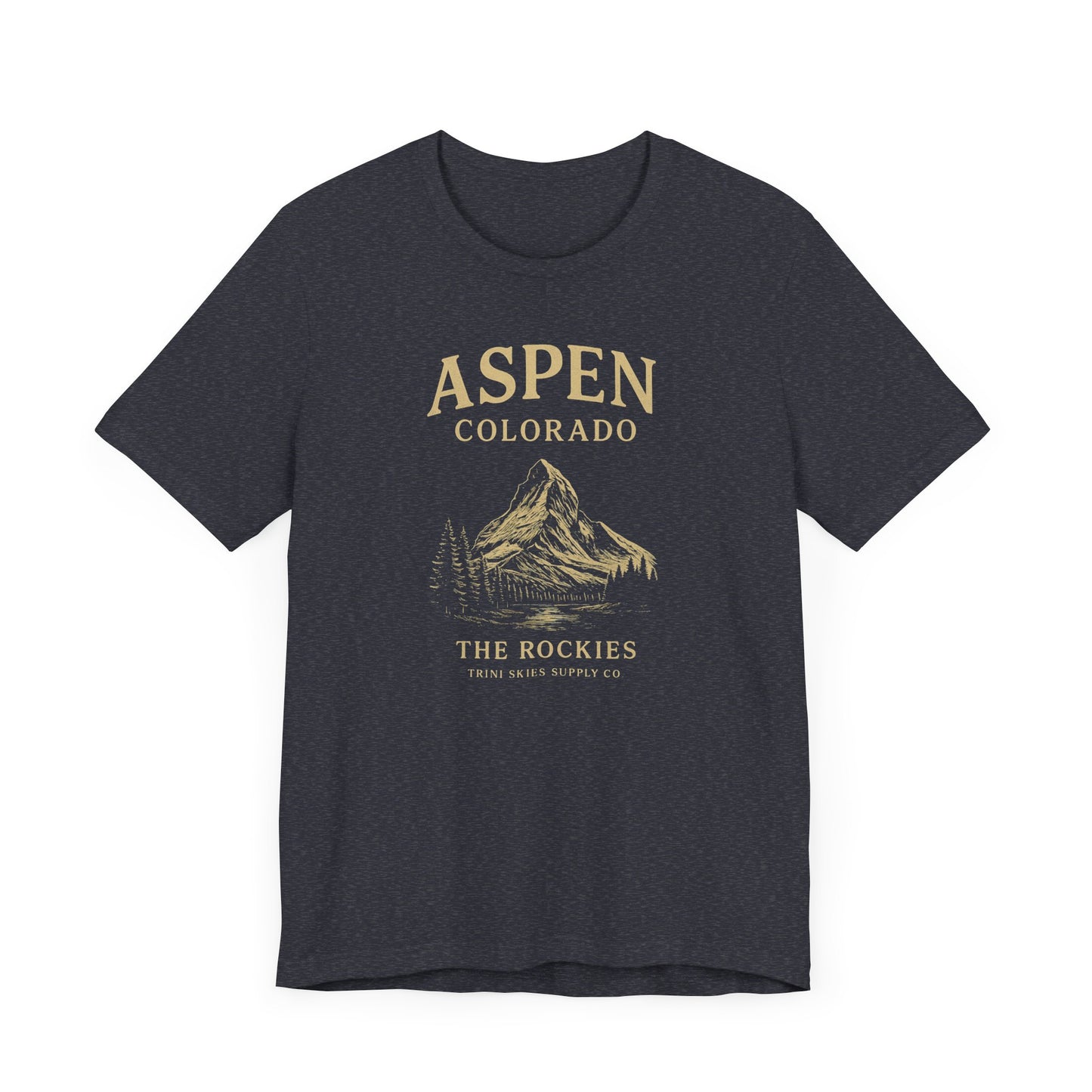 Aspen Colorado Mountain Tee, Nature Lover Shirt, Travel Gift, Adventure Apparel, Unisex Short Sleeve Top