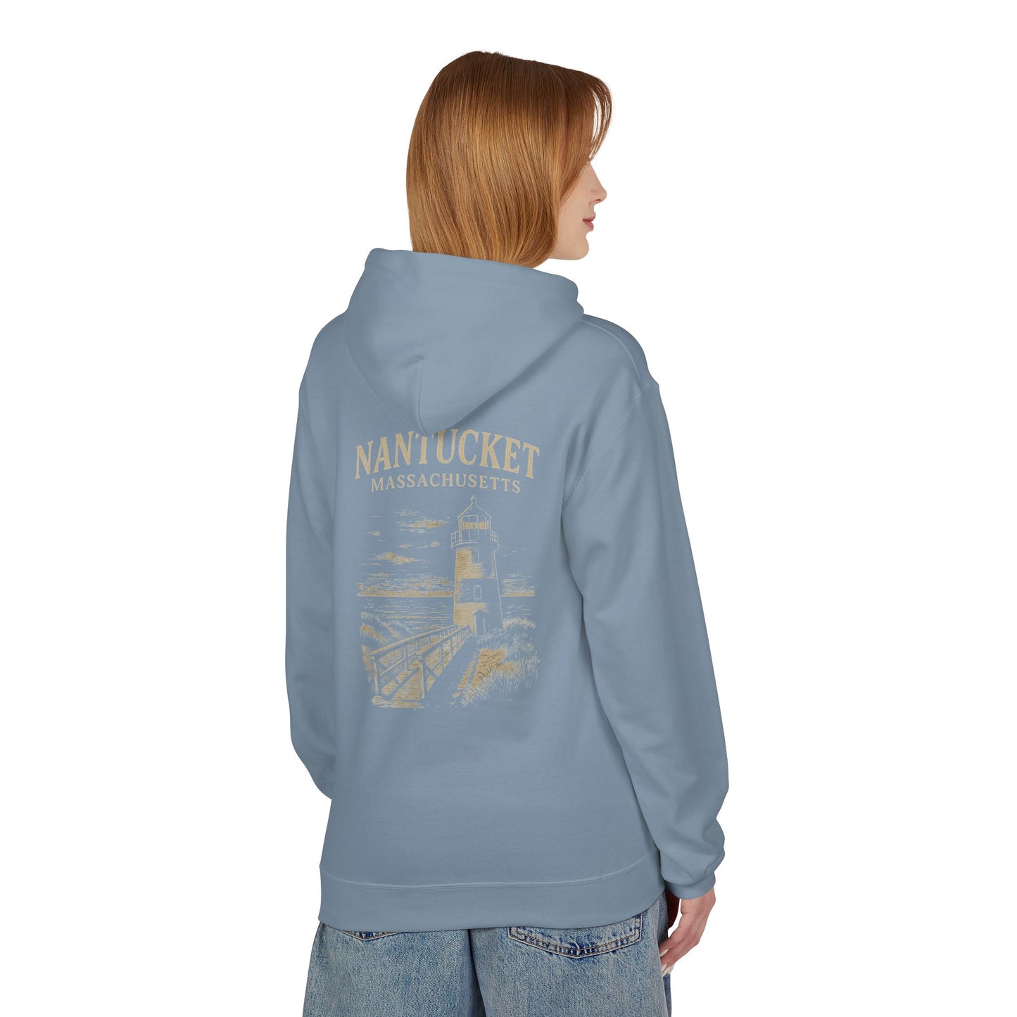 Nantucket Boardwalk Hoodie Vintage Lighthouse Coastal Shirt | Trini Skies Supply Co
