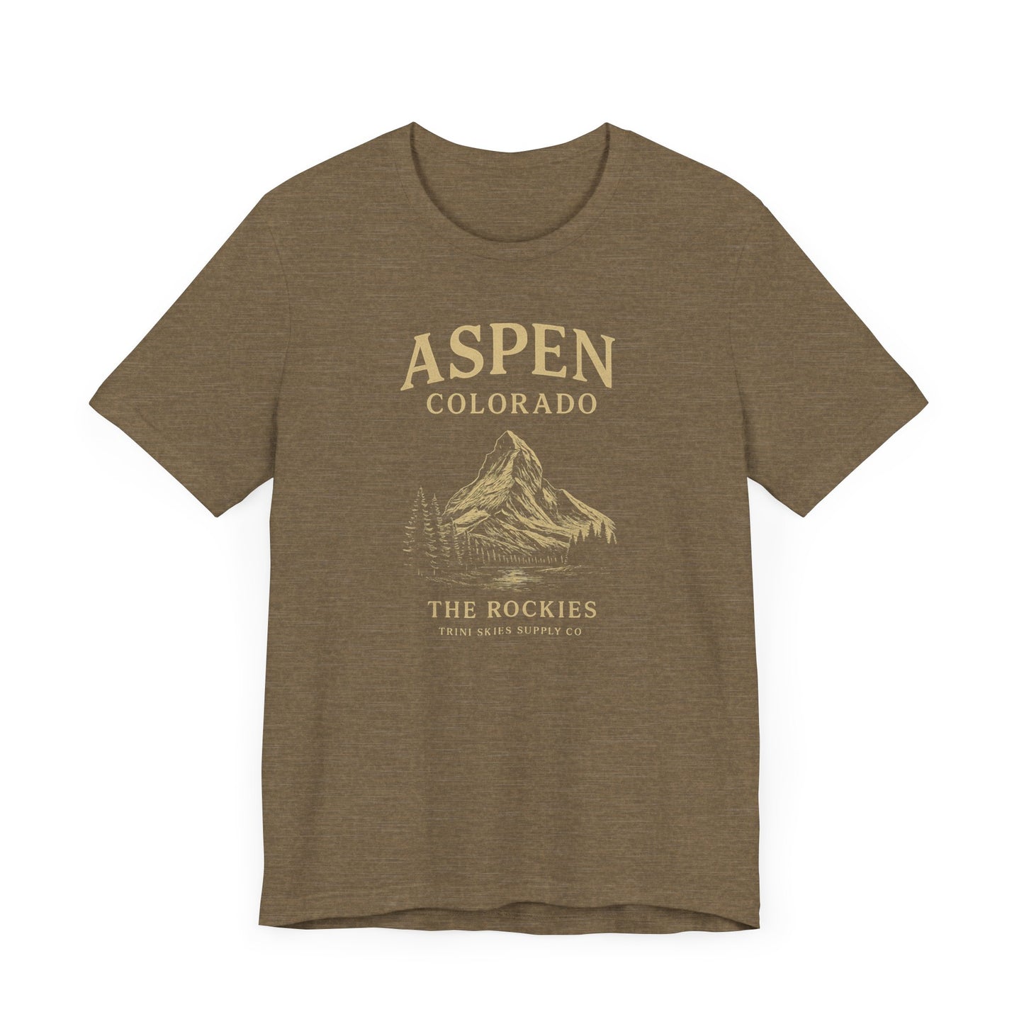 Aspen Colorado Mountain Tee, Nature Lover Shirt, Travel Gift, Adventure Apparel, Unisex Short Sleeve Top