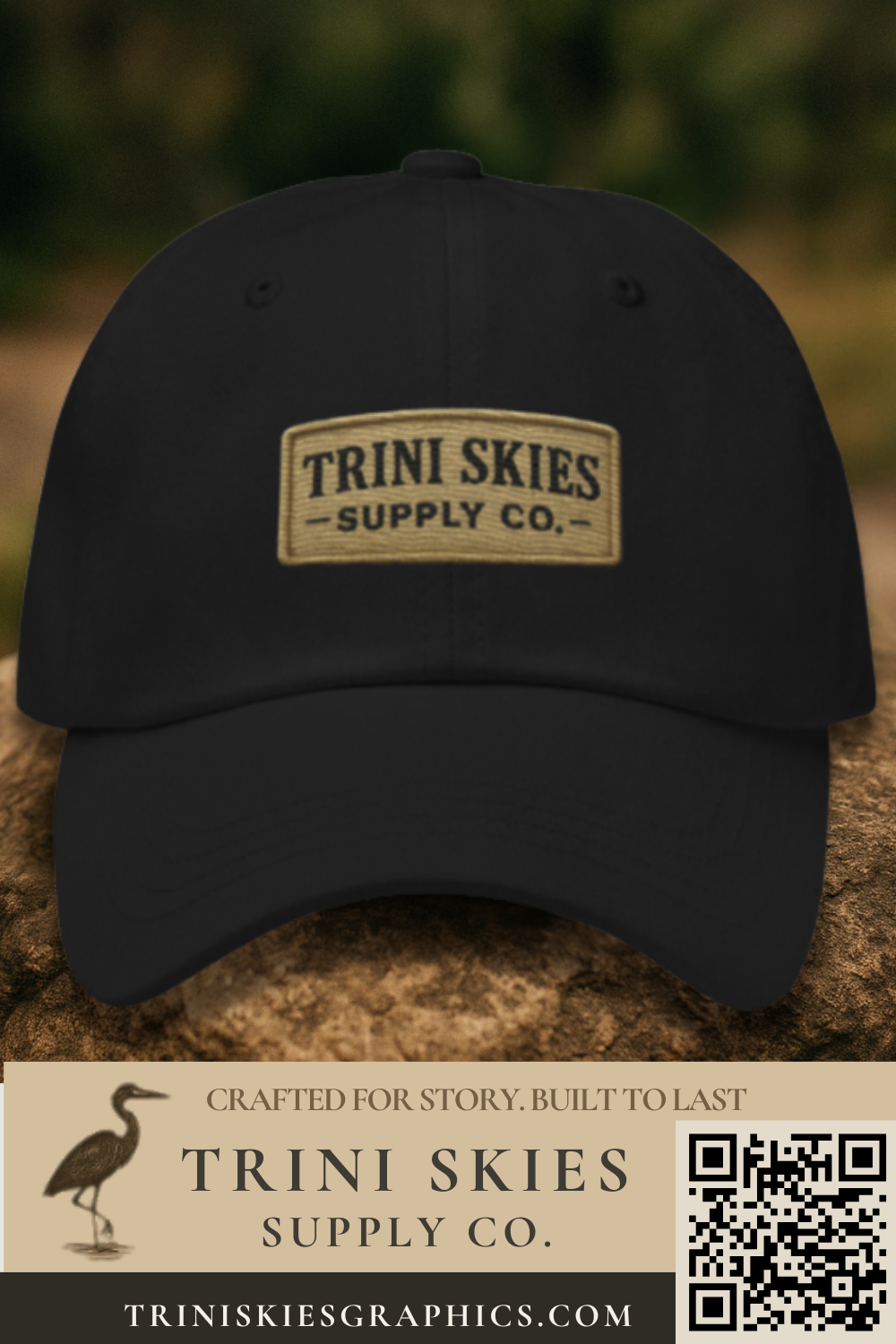Trini Skies Heritage Patch Hat – Yupoong Unstructured Dad Hat | Classic Logo Cap