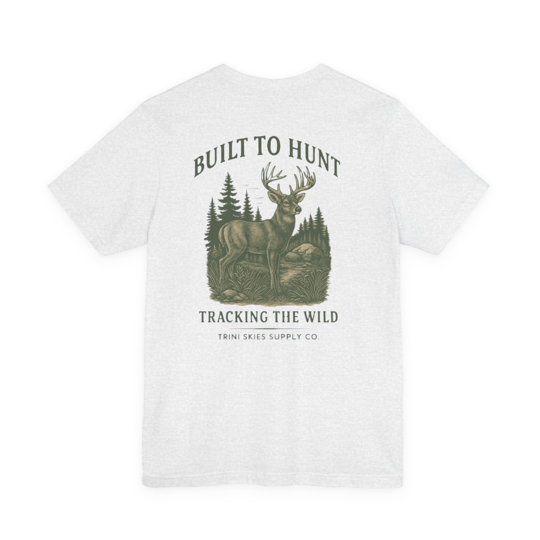 Trini Skies Supply premium hunting shirt with vintage-inspired buck illustration
