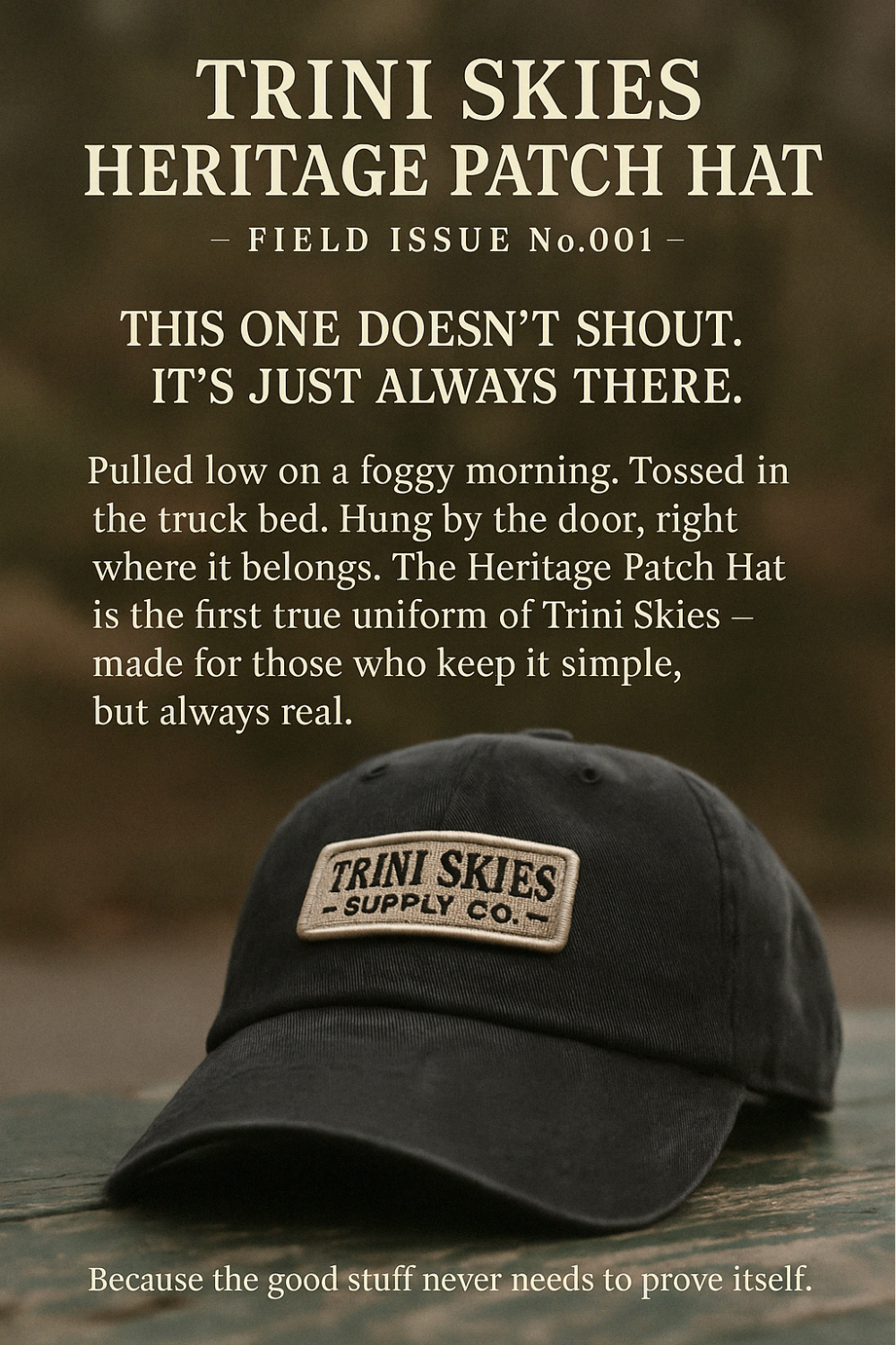 Trini Skies Heritage Patch Hat – Yupoong Unstructured Dad Hat | Classic Logo Cap
