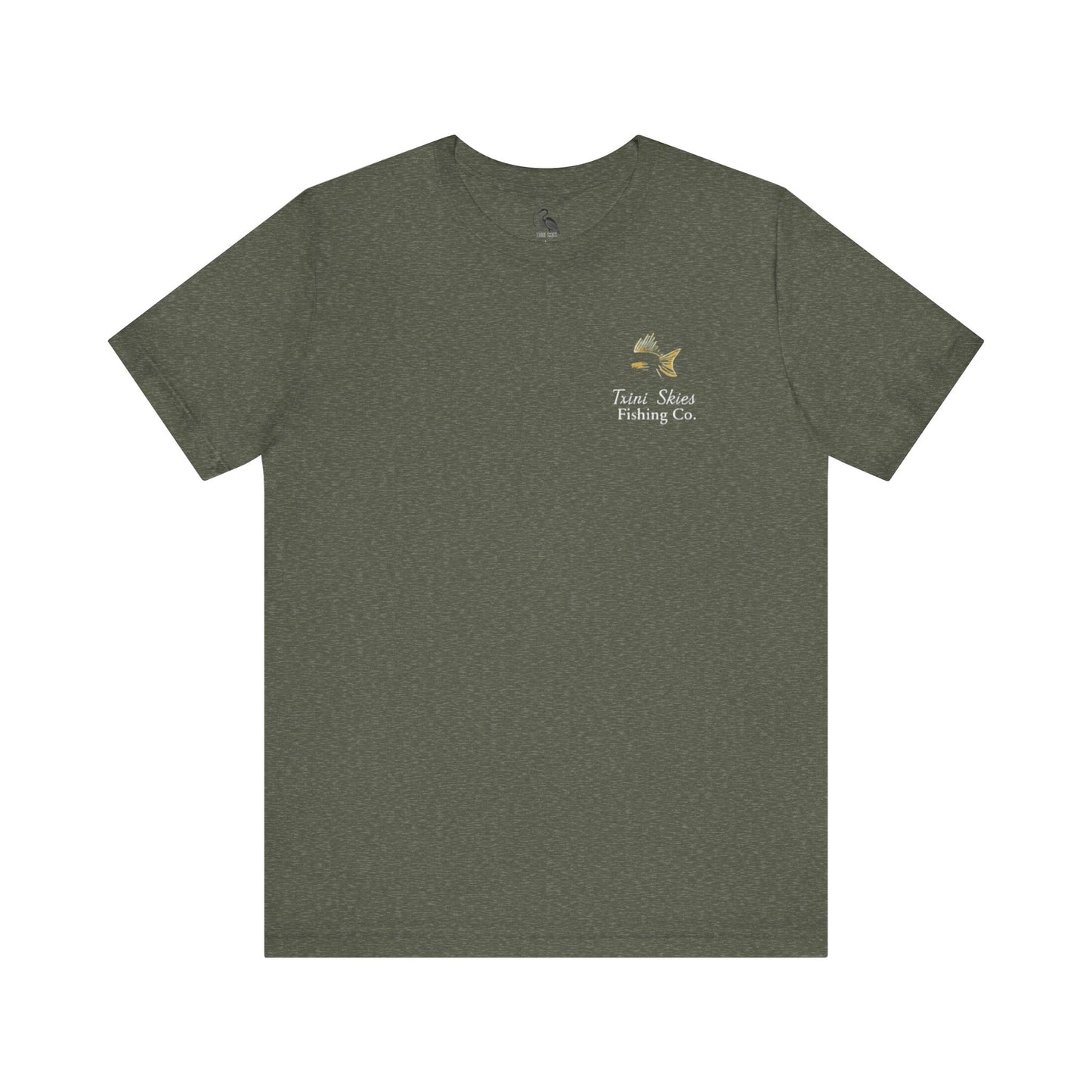 This is the Good Life Fishing Tee Trini Skies Fishing Co. Saltwater Lifestyle Shirt Red Drum Tee