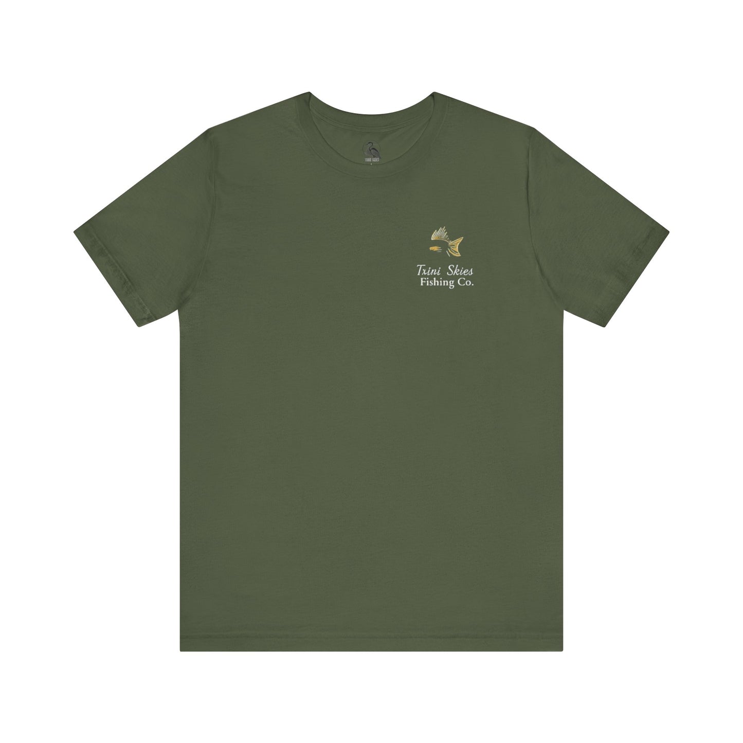 This is the Good Life Fishing Tee Trini Skies Fishing Co. Saltwater Lifestyle Shirt Red Drum Tee