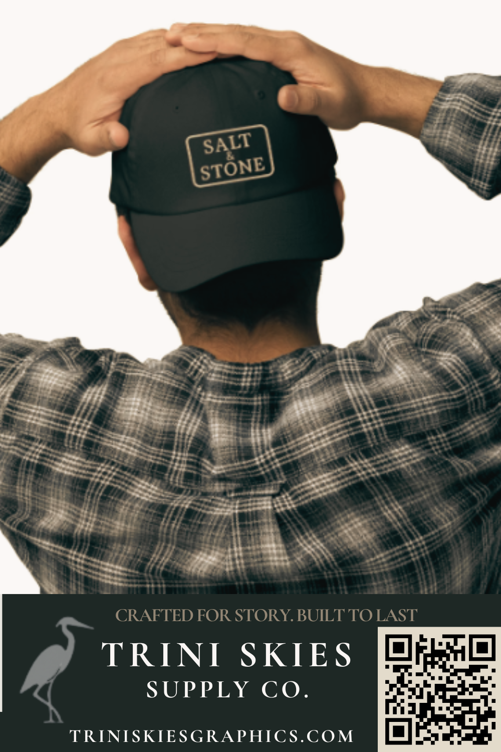 Salt & Stone Hat – Yupoong Dad Cap | Trini Skies Supply Co. | Minimalist Outdoor Heritage Hat