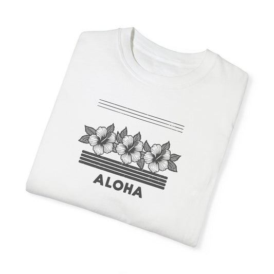 Beautiful Hibiscus Aloha Garment-Dyed Unisex T-shirt