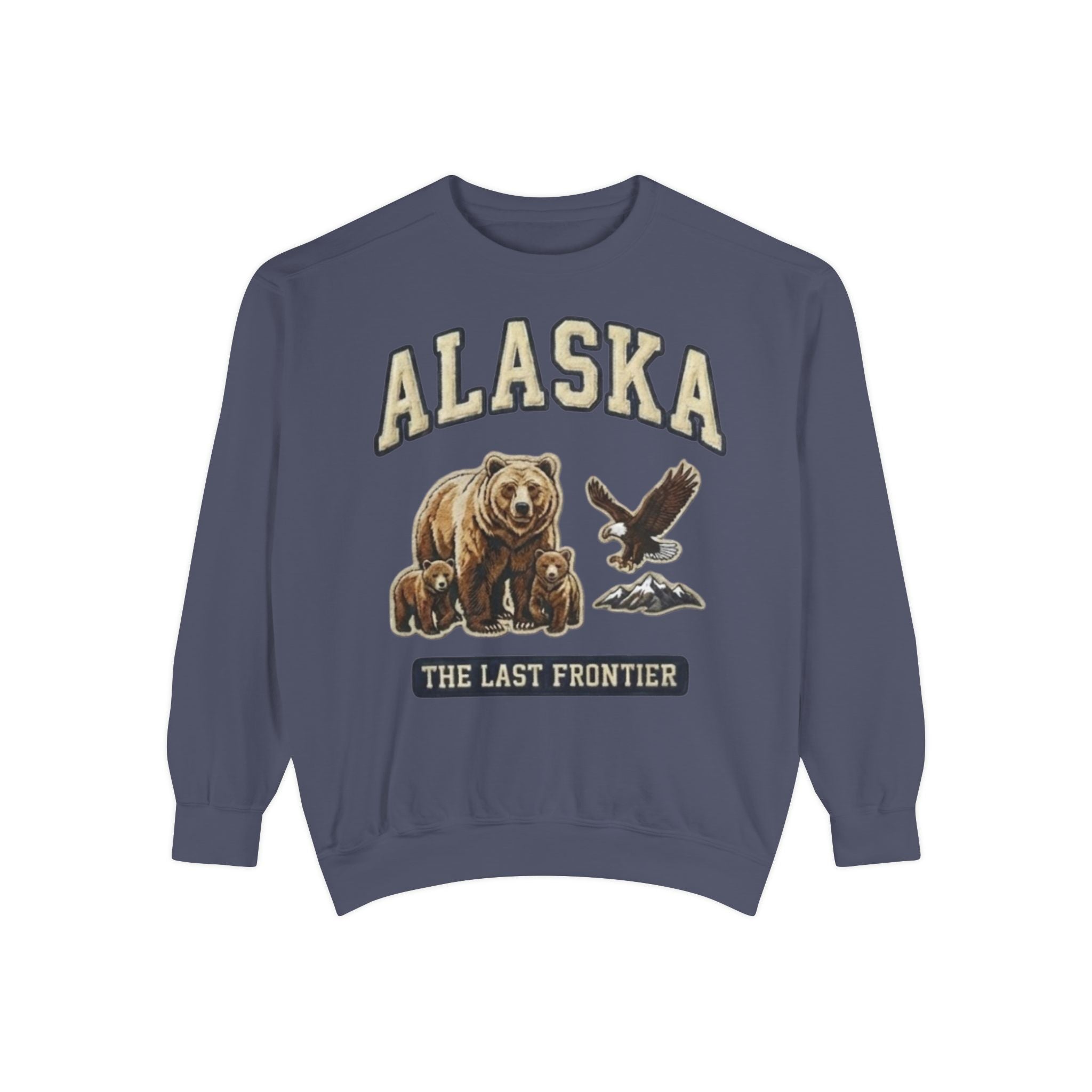 Vintage inspired bear and eagle graphic wildlife Alaska sweatshirt