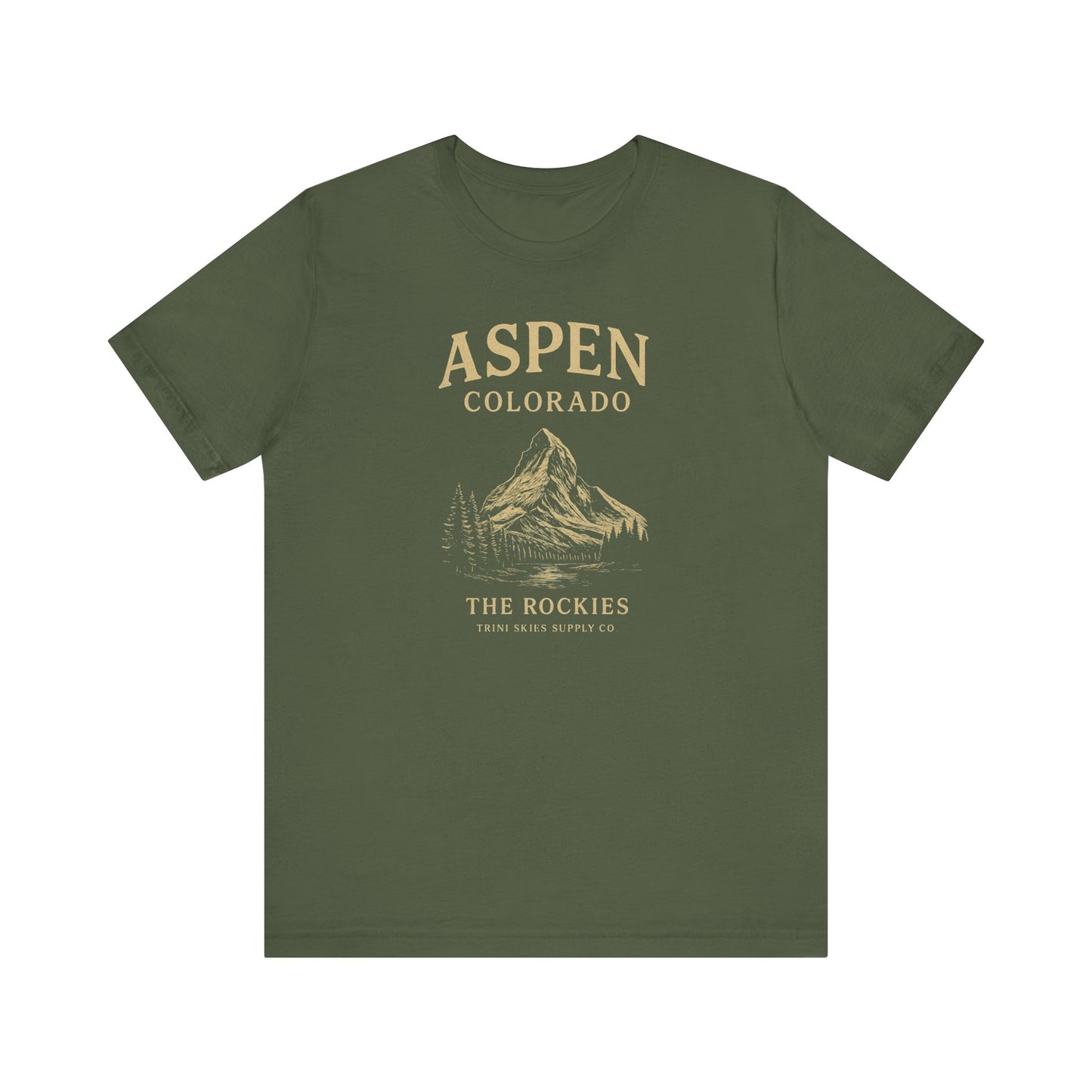 Aspen Colorado Mountain Tee, Nature Lover Shirt, Travel Gift, Adventure Apparel, Unisex Short Sleeve Top