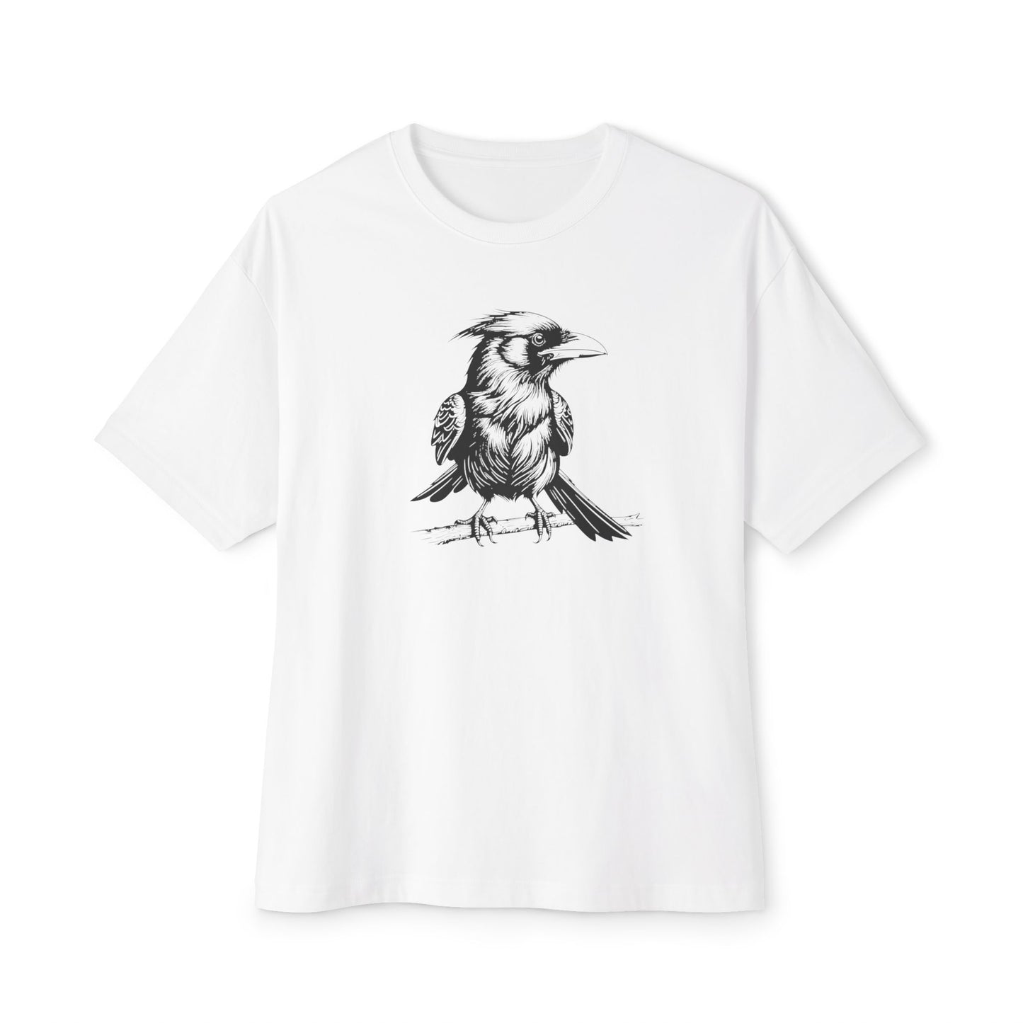 Vintage Minimalist Raven Bird Graphic T-Shirt  Unisex Nature-Inspired Tee