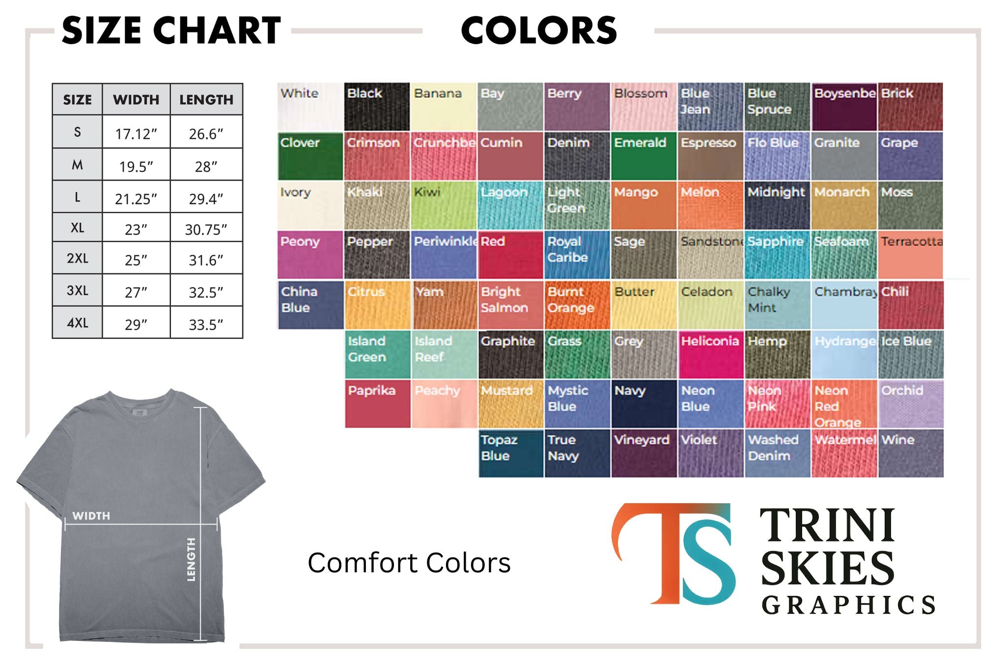 Gray Dachshund t-shirt with size chart, color palette, long dog short attention span