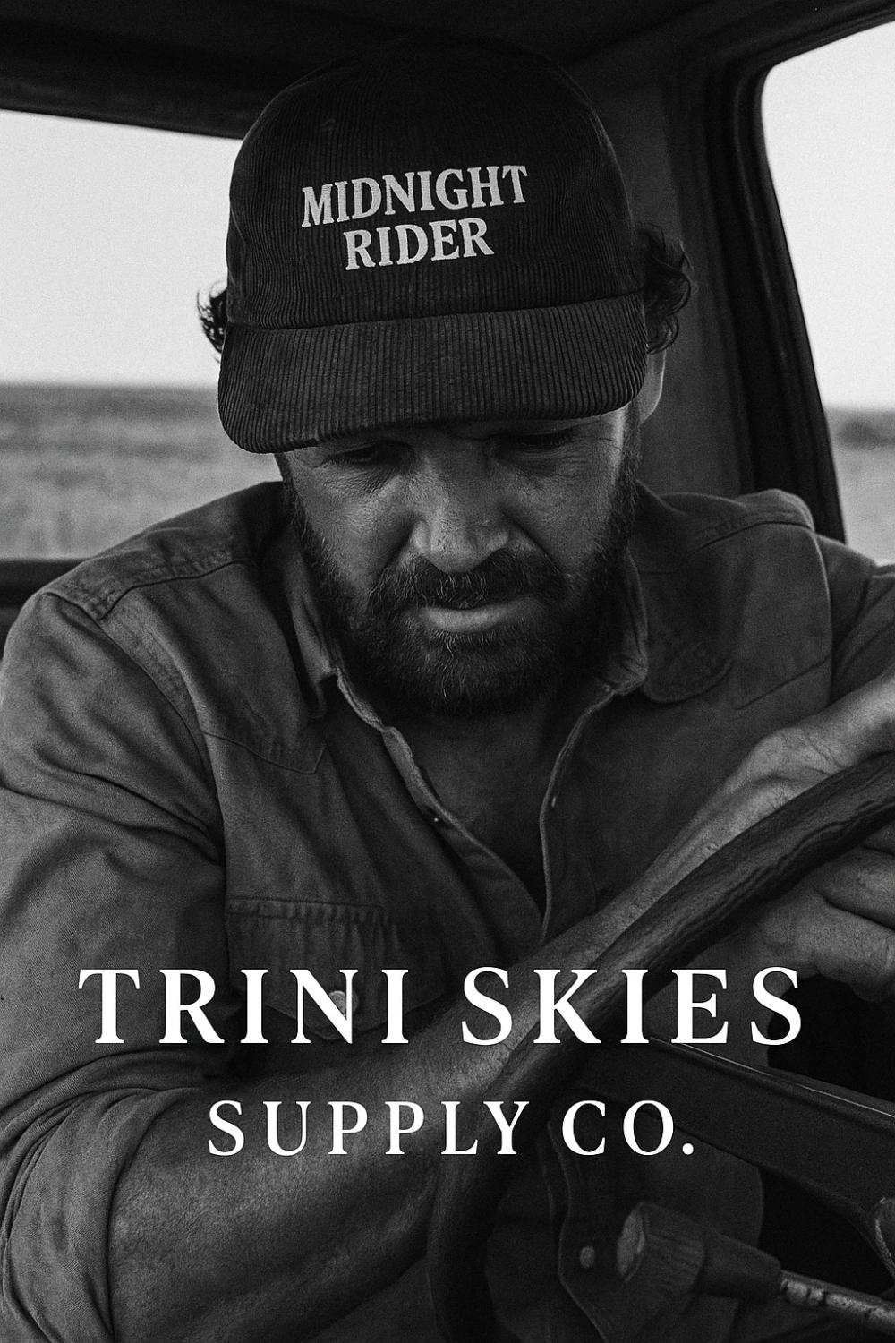 Midnight Rider Corduroy Hat – Rugged Americana Embroidered Cap | Trini Skies Supply Co.