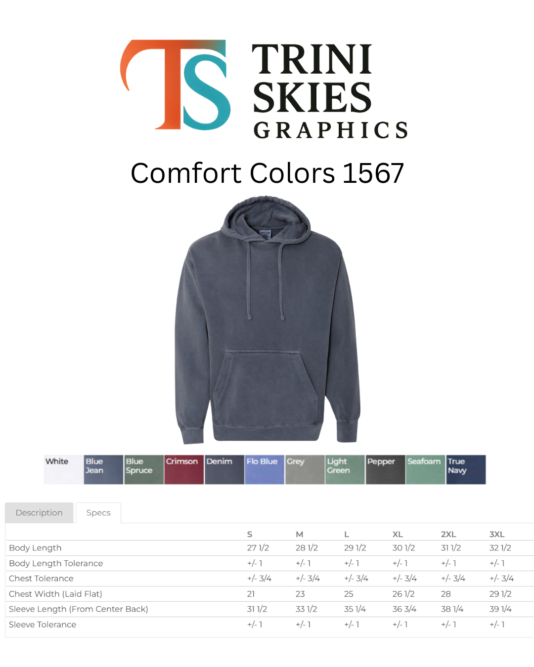 Navy blue Anxiety Hoodie with kangaroo pocket, Comfort Colors