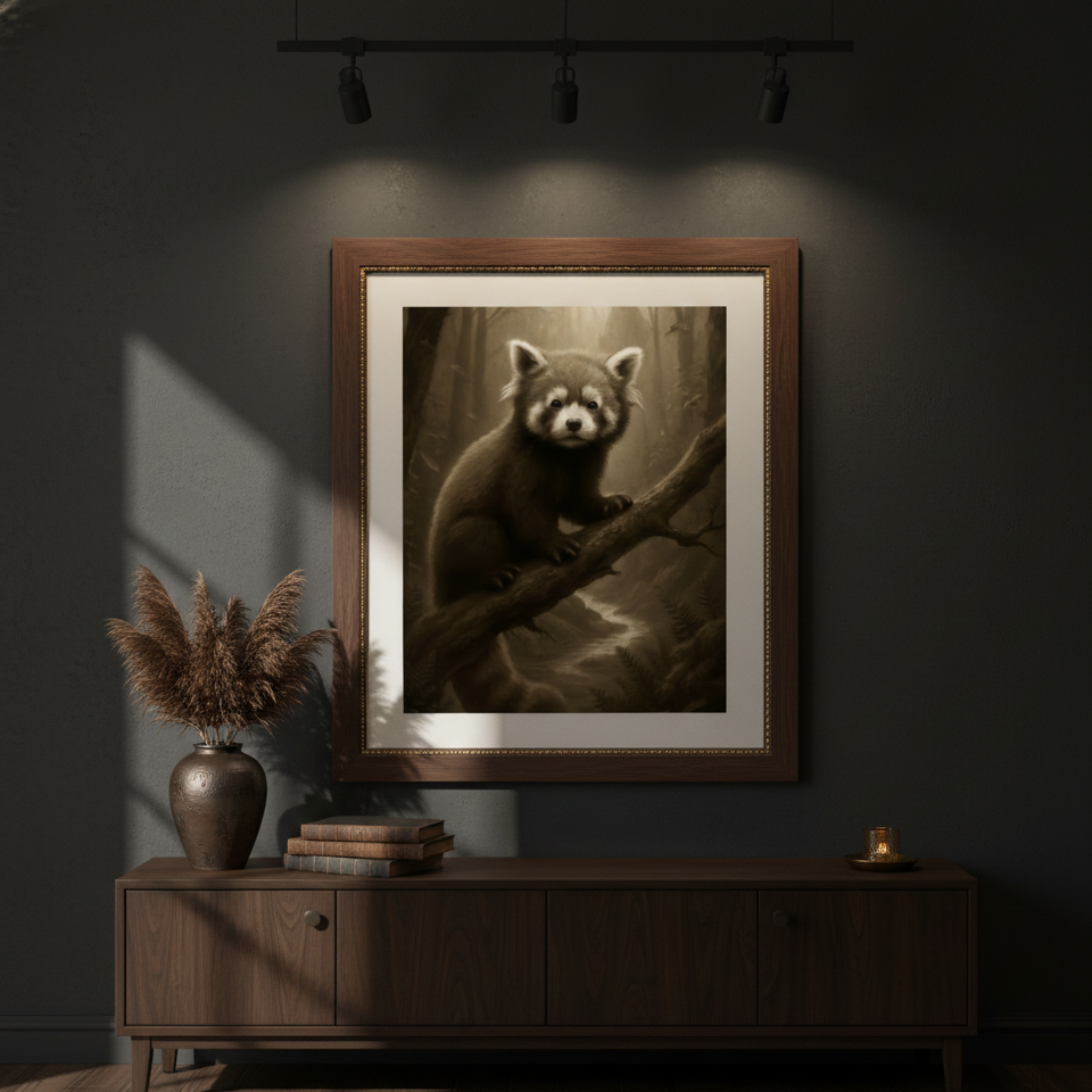 Red Panda Forest Art Print – Vintage Inspired Wildlife & Nature Wall Art