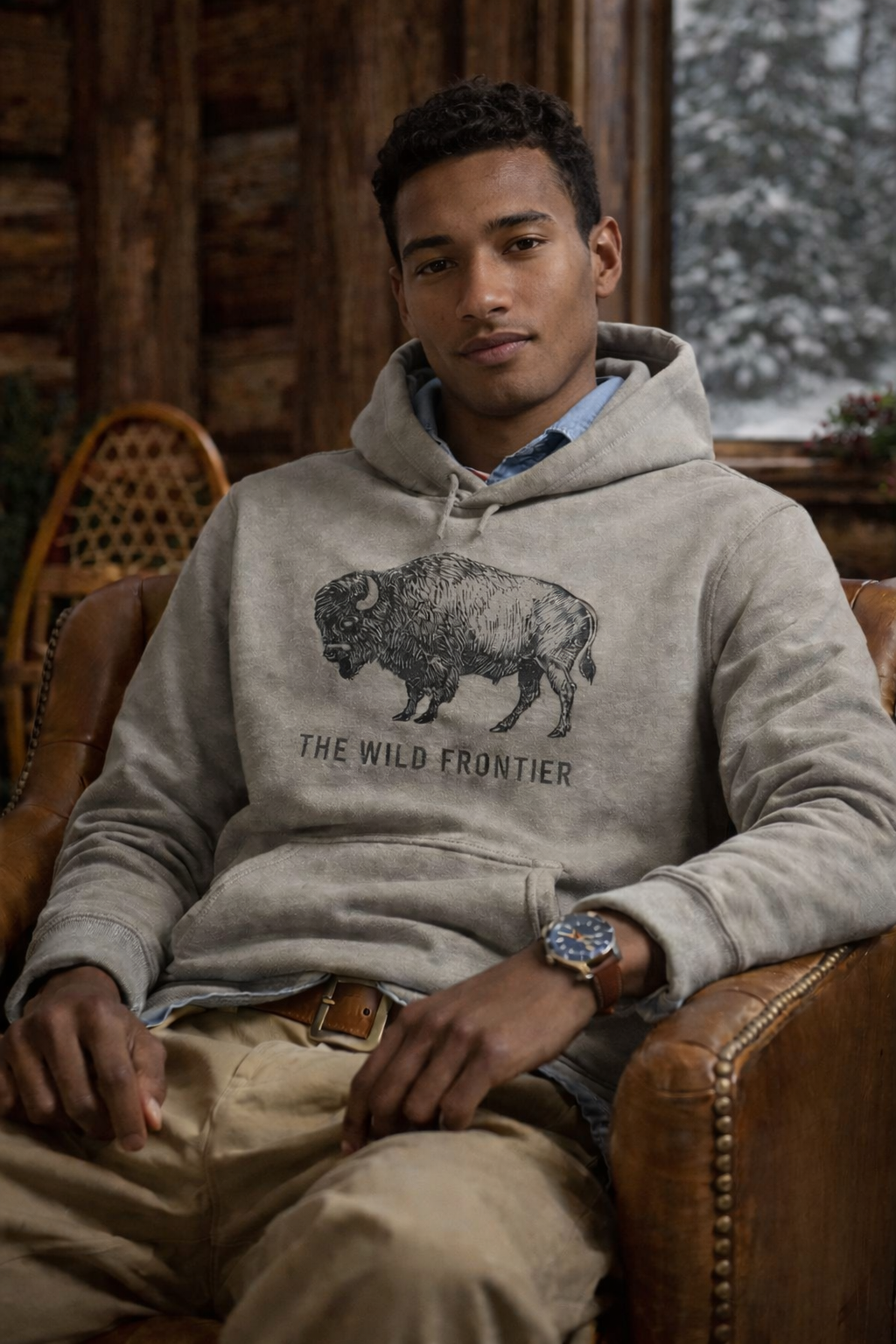 Heritage Bison Hoodie - Yellowstone Wildlife Sweatshirt