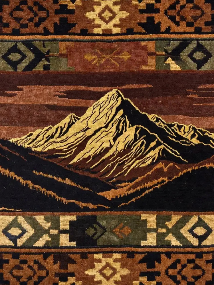 Alpine Peak Woven Blanket with aspen-inspired mountain tapestry