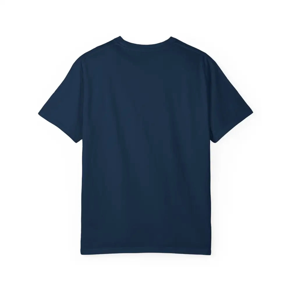 Plain navy blue short-sleeved crew-neck unisex garment-dyed t-shirt from America Special Ops vintage military tee collection
