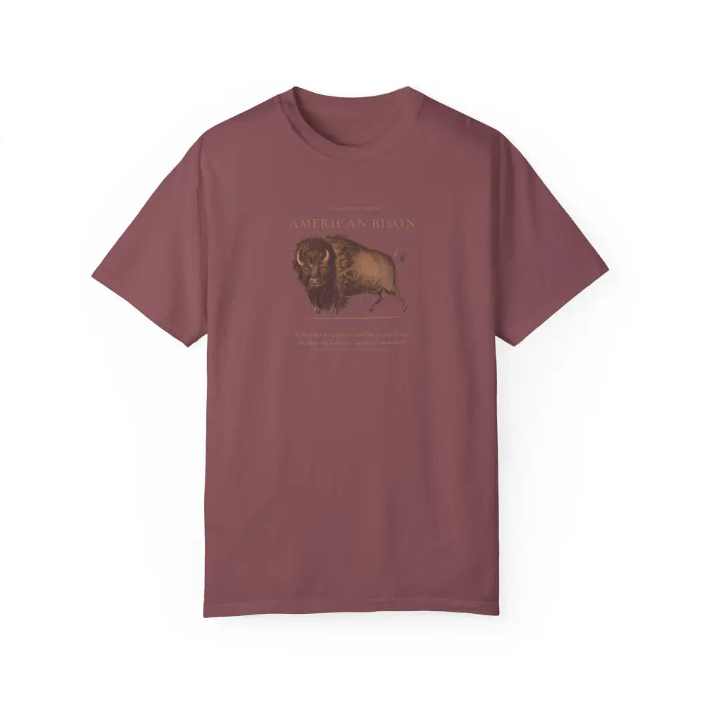 Maroon American Bison Heritage Series Graphic Tee by Trini Skies Supply