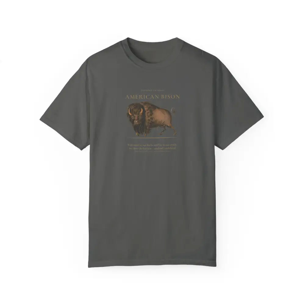 Dark gray American Bison Heritage Series graphic t-shirt