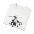 Bold Apache Helicopter Patriotic T-Shirt with Black Graphic