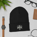 Army Ranger Cuffed black knit beanie with white embroidered logo
