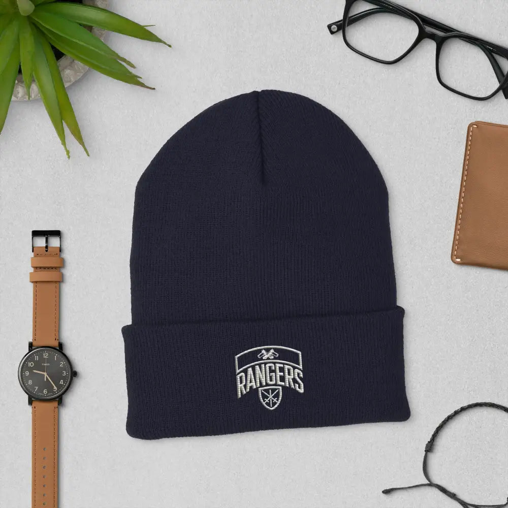 Army Ranger Cuffed Embroidered Beanie with Rangers Logo