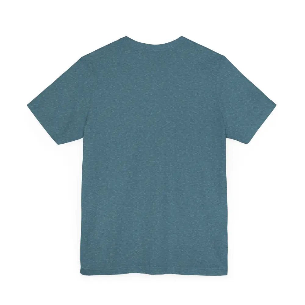 Plain teal crew-neck t-shirt featuring Aspen Colorado Mountain graphic for nature lovers