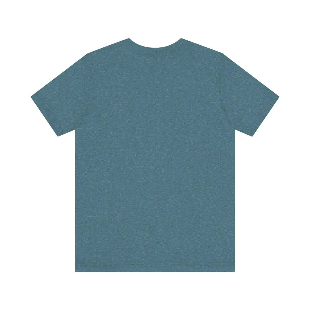 Plain teal-colored crew neck t-shirt from Aspen Colorado Mountain Graphic Tee collection