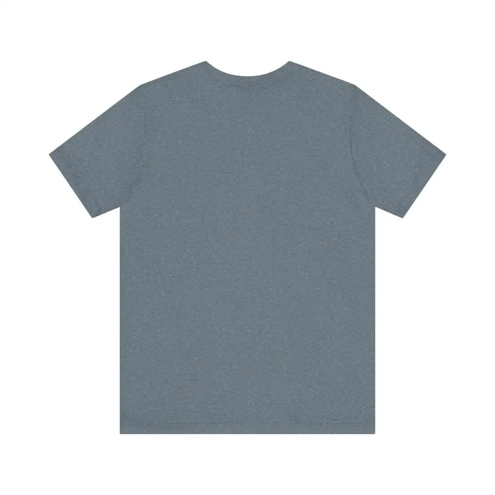 Blank heather slate blue Aspen Colorado Mountain graphic tee for nature lovers