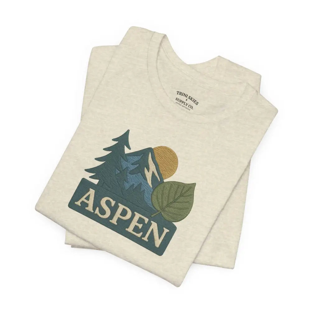 Cream Bella+Canvas Aspen Mountain Tree DTG Graphic Tee