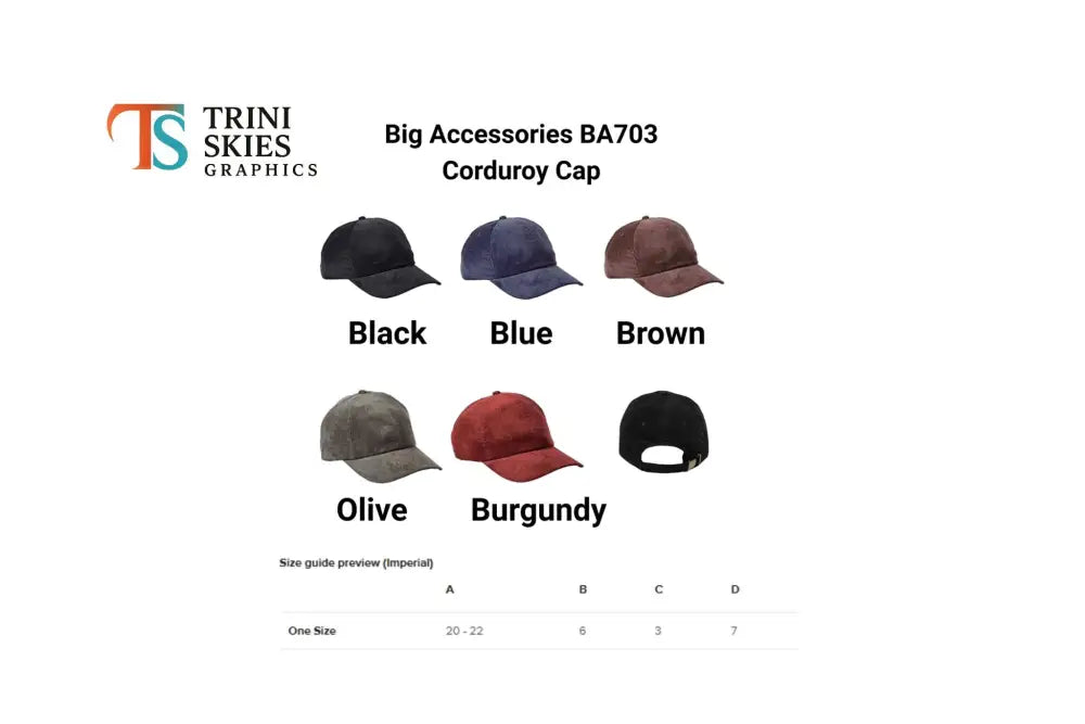 Assortment of colorful embroidered corduroy hats featuring snow-capped peaks stitched design