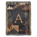 Aspen Initial Woven Blanket – Alpine Travel Textile Travel Gifts