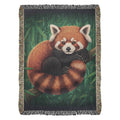 Red Panda in Bamboo | Woven Art Blanket Wildlife and Nature Gifts