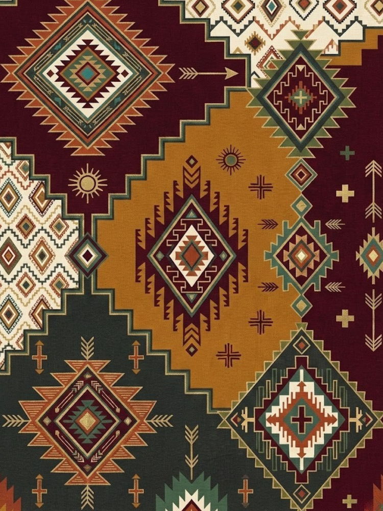 The Canyon Patchwork Woven Throw | Southwestern Kilim Geometric Blanket | Mustard, Rust & Olive | Boho Home Decor