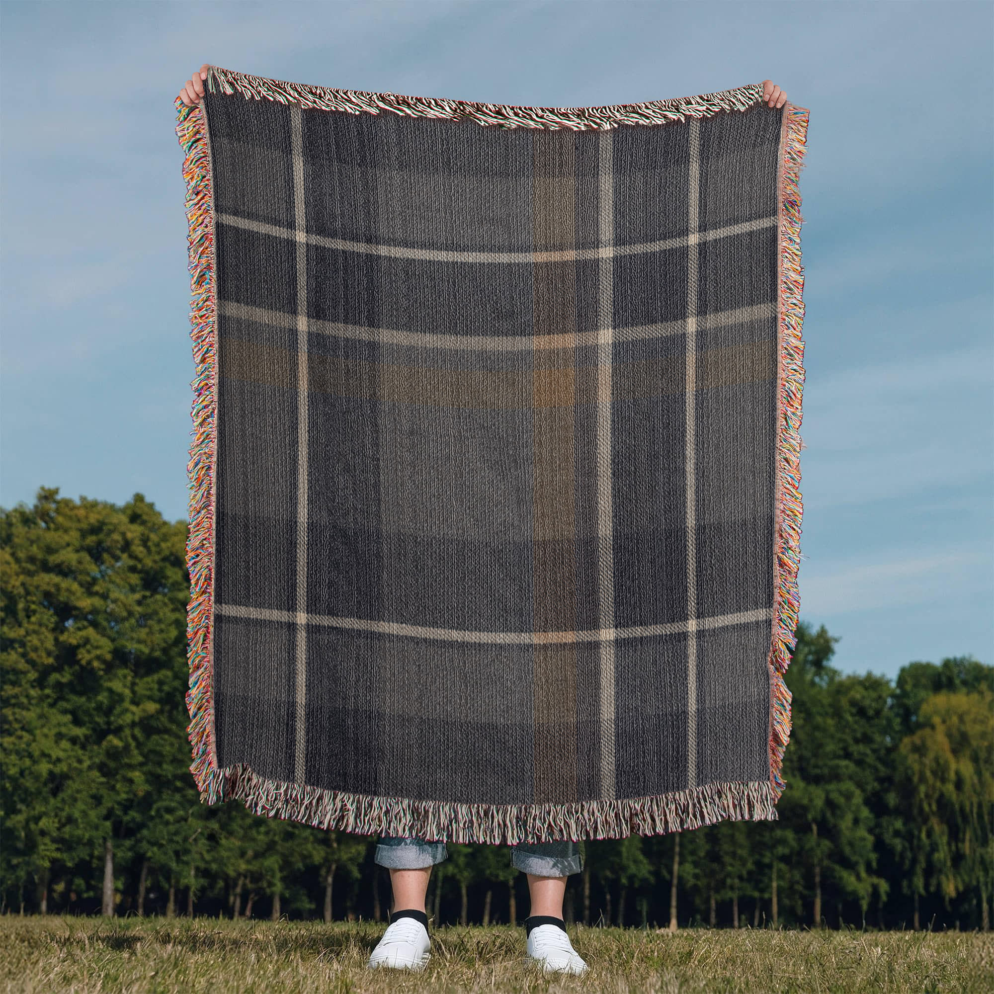Heritage Plaid Woven Throw Blanket Home Decor Gifts