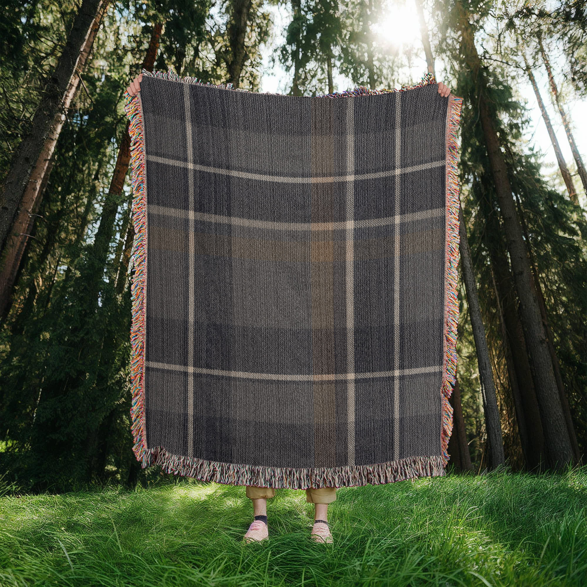 Heritage Plaid Woven Throw Blanket Home Decor Gifts