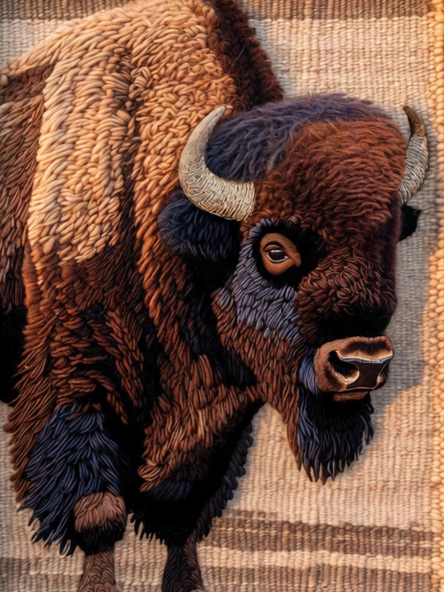 American Bison Woven Blanket – Wildlife Throw & Statement Blanket Nature Lover Gifts
