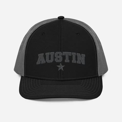 Austin Texas Embroidered Richardson 112 Trucker Hat with Star