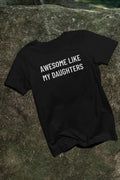 Black crewneck daughter graphic tee to celebrate fatherhood