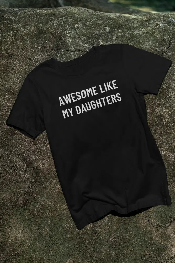 Black crewneck daughter graphic tee to celebrate fatherhood