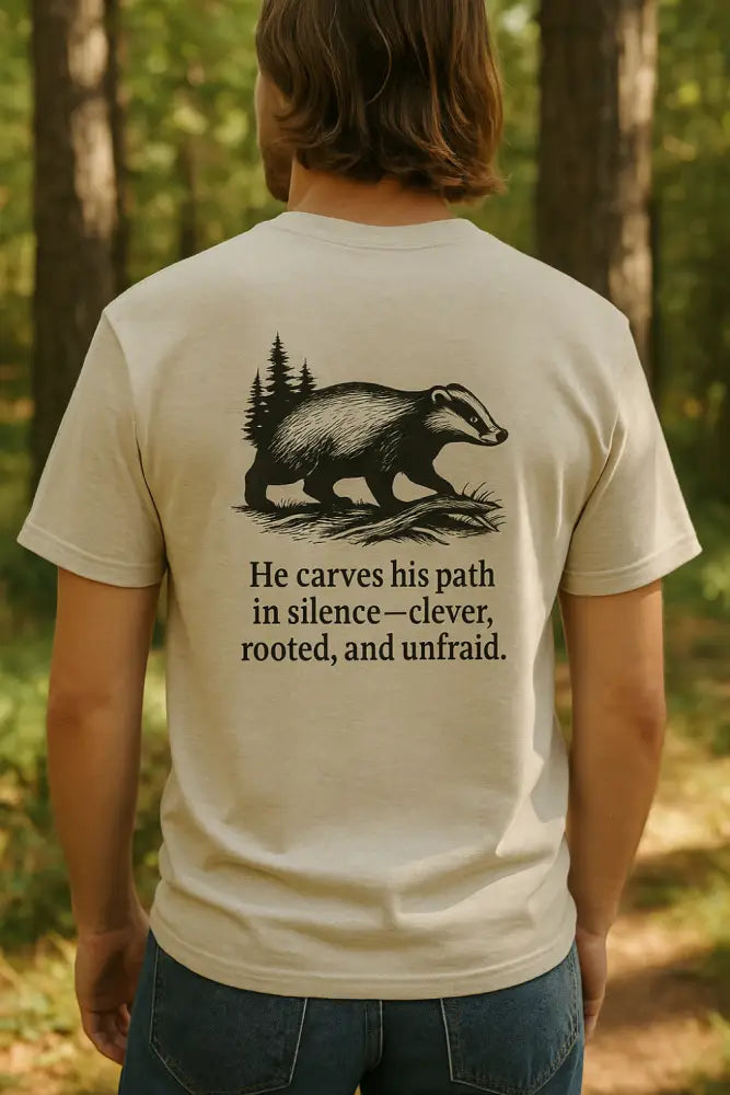 Badger Scout T-Shirt with heritage-inspired badger graphic