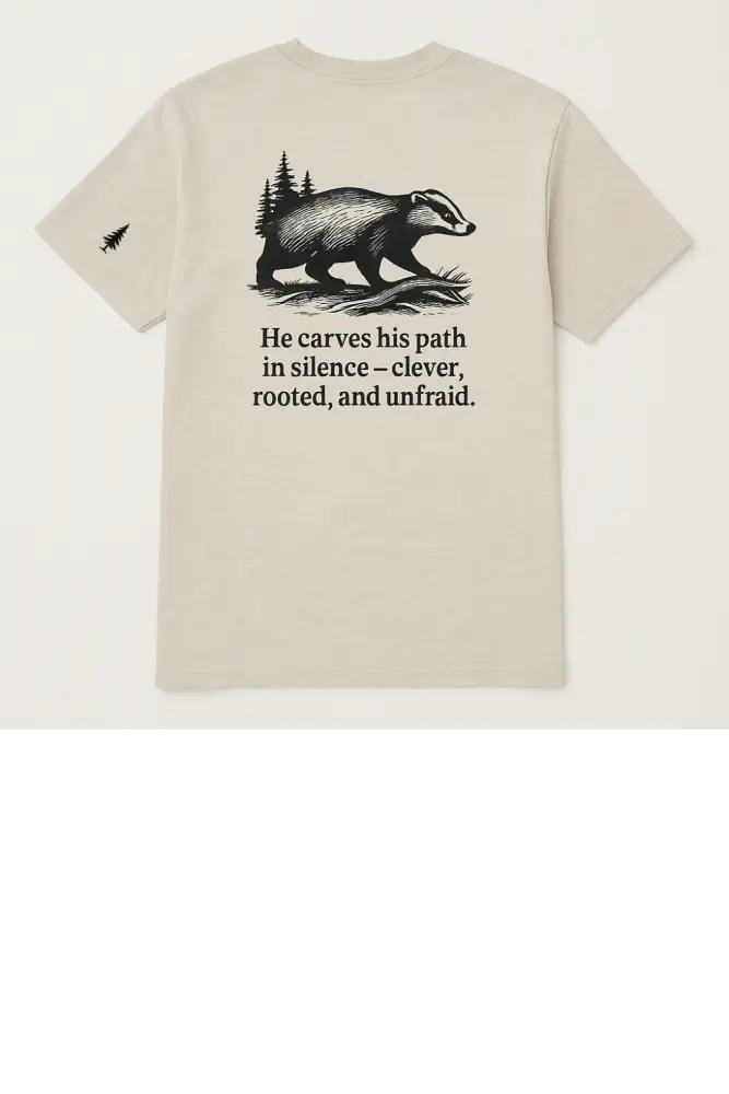Badger Scout T-Shirt with heritage-inspired badger graphic design