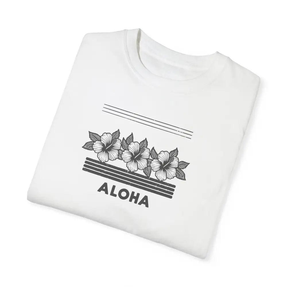 Beautiful Hibiscus Aloha Garment-Dyed Unisex T-Shirt