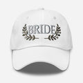 Beautiful wedding hat embroidered bride floral with olive branch wreath