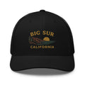 Black Embroidered Trucker Hat with Big Sur California Landscape