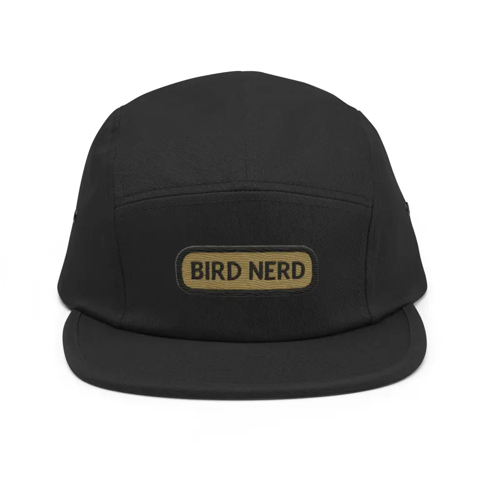 Trini Skies Supply black embroidered corduroy bird nerd camper hat