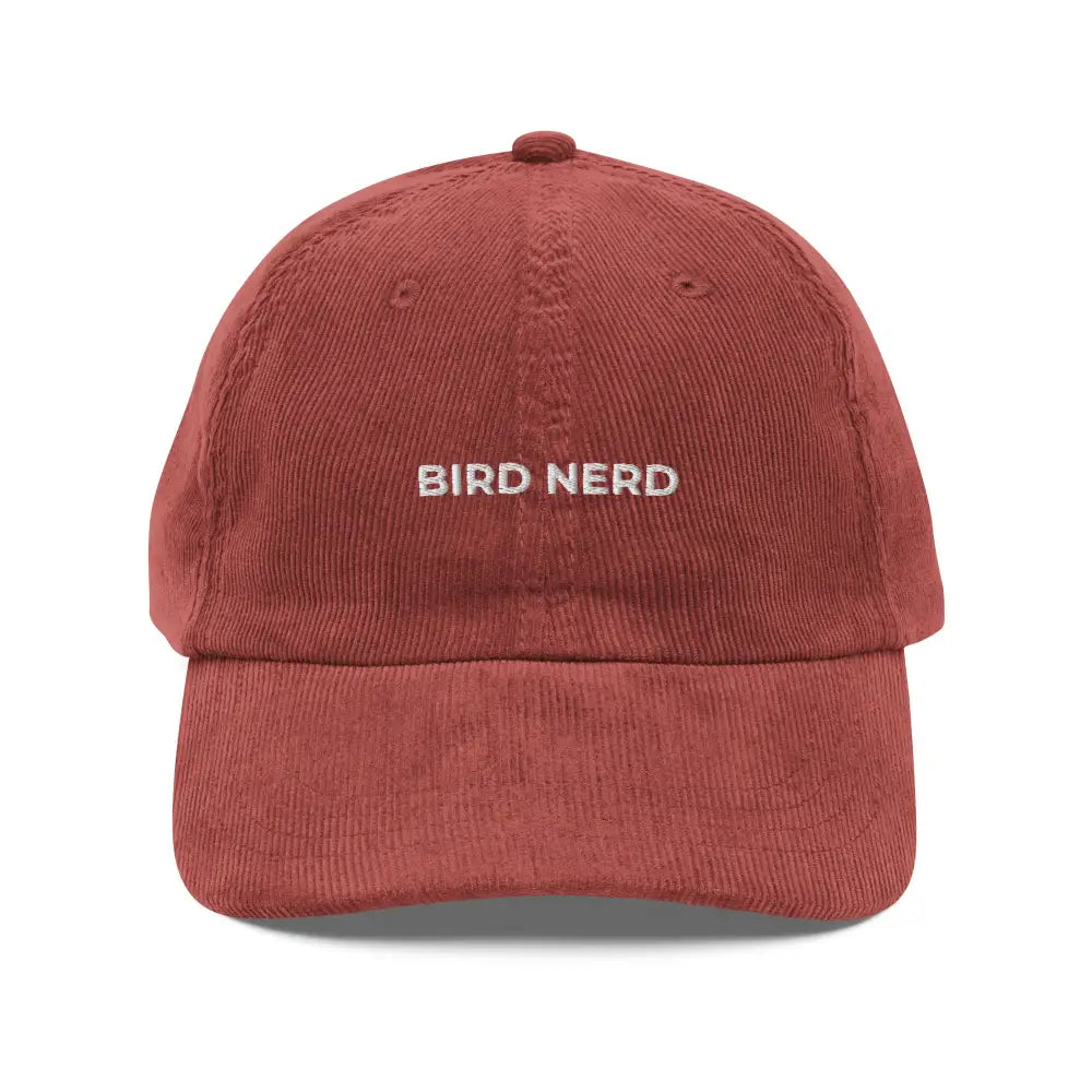 Bird Nerd embroidered vintage corduroy baseball cap