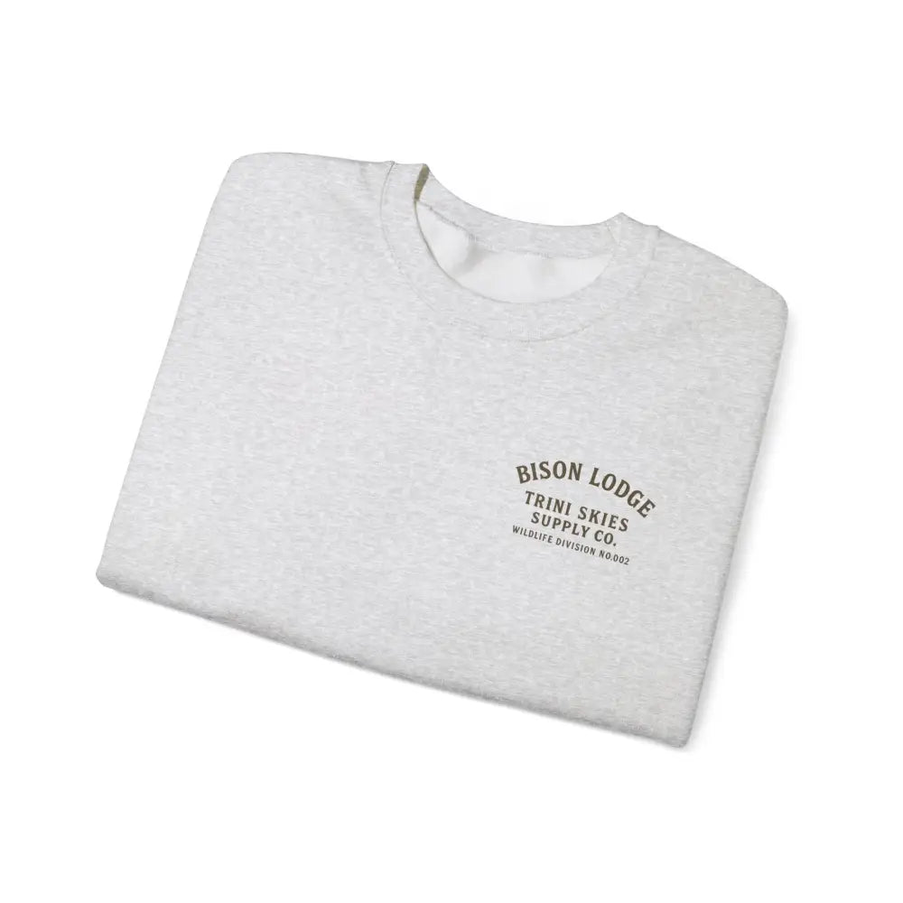Light gray short-sleeve Bison Lodge Crewneck t-shirt