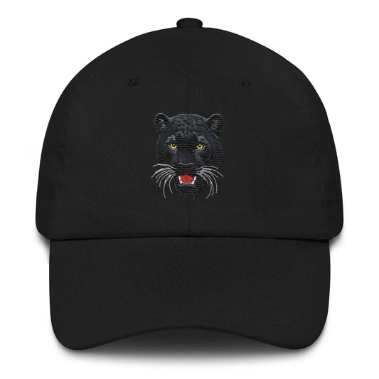Black Panther Embroidered Dad Hat – Stylish Low-Profile Cap with Adjustable Strap - Hats black baseball cap embroidered