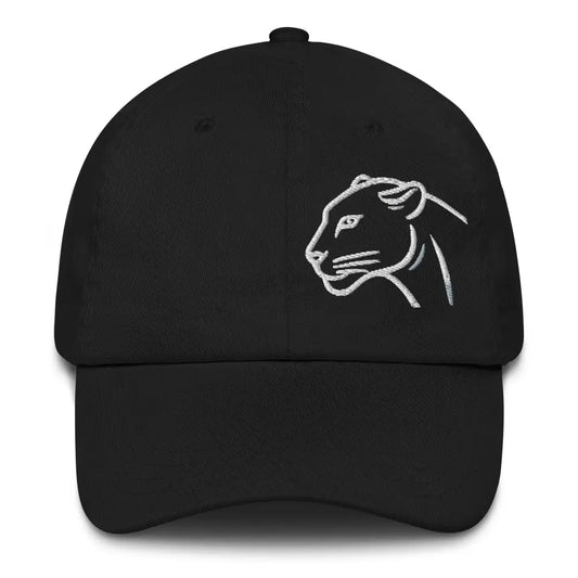 Black Panther Embroidered Low Profile Adjustable Dad hat. Cotton - Hats black baseball cap white panther 1